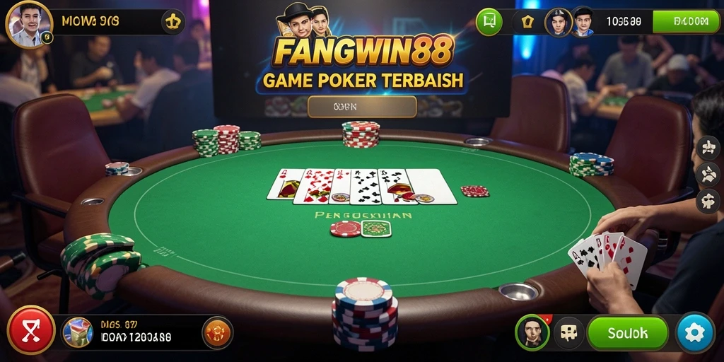 Gameplay poker yang seru dan interaktif di FANGWIN88.
