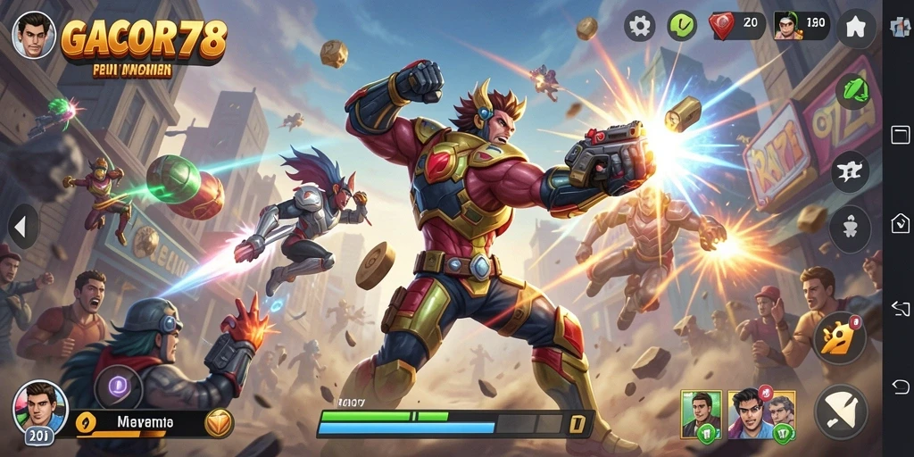 Screenshot GACOR78 menampilkan aksi seru dalam permainan Arcade.