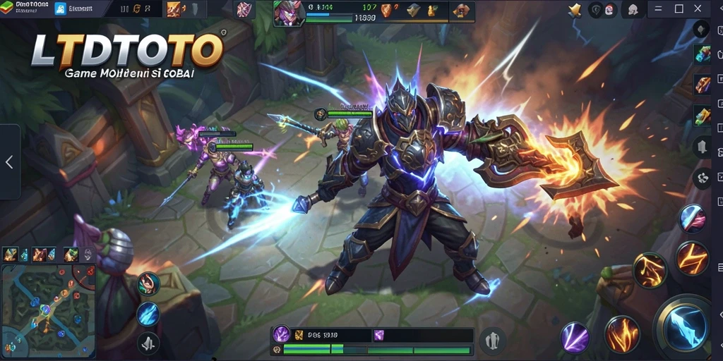 Tangkapan layar LTDTOTO menampilkan momen hero beraksi di arena pertempuran MOBA.