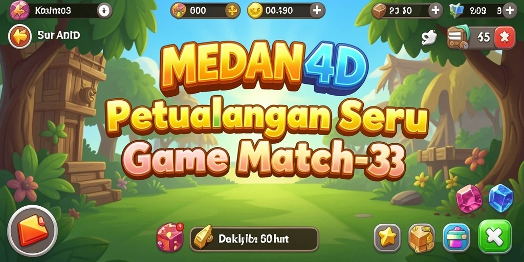Tampilan gameplay seru dari MEDAN4D dengan berbagai kombinasi match-3.