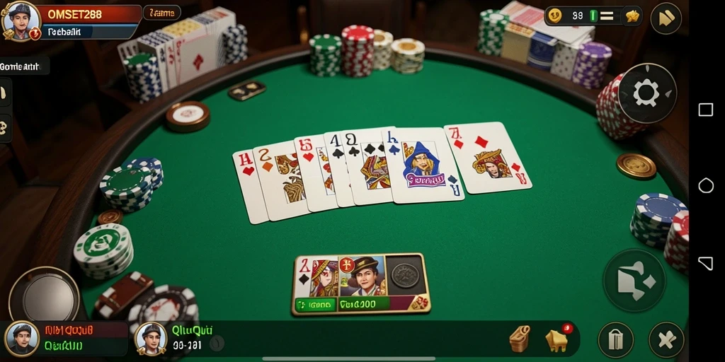 Screenshot OMSET288 menampilkan serunya permainan QiuQiu.