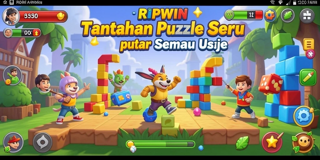 Tampilan gameplay RPWIN dengan berbagai tantangan Puzzle menarik.